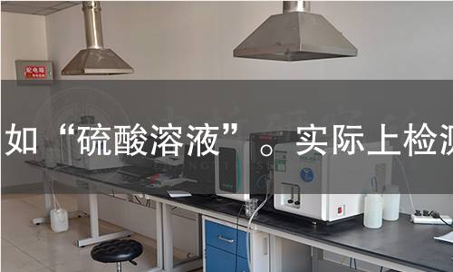 如“硫酸溶液”。实际上检测