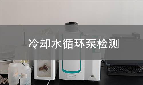 冷却水循环泵检测